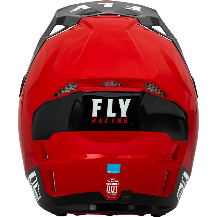 Fly Racing Formula CP Slant Helmet Red/Black/White - Rear View
