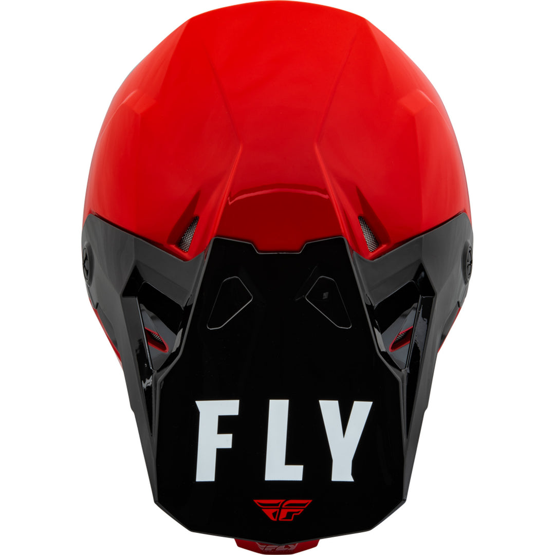 Fly Racing Formula CP Slant Helmet Red/Black/White - Top Down View