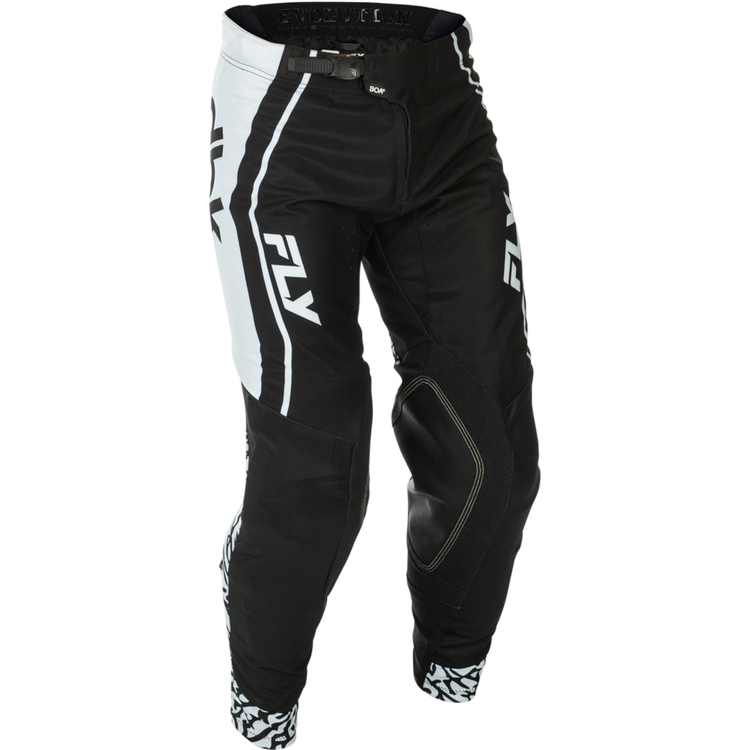 Fly Racing Evolution DST SE dbk. Pants Black/White/Red - Front Right Side View