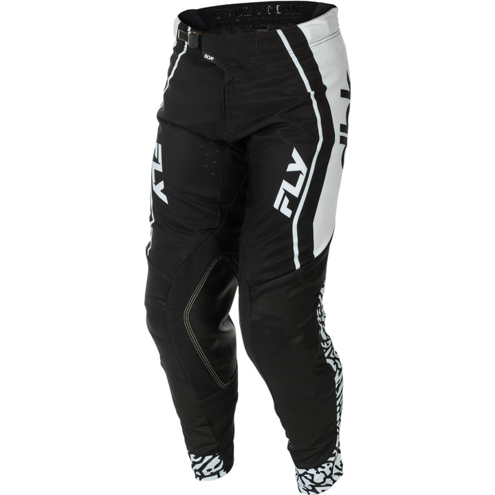 Fly Racing Evolution DST SE dbk. Pants Black/White/Red - Front Left Side View