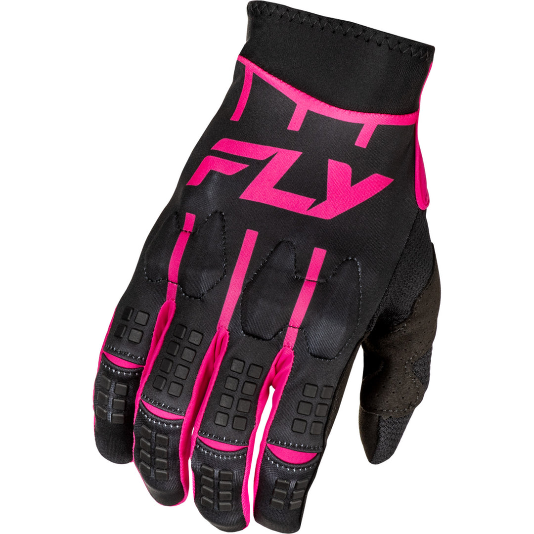 Fly Racing Evolution DST Gloves Black/Pink - Back of Hand View