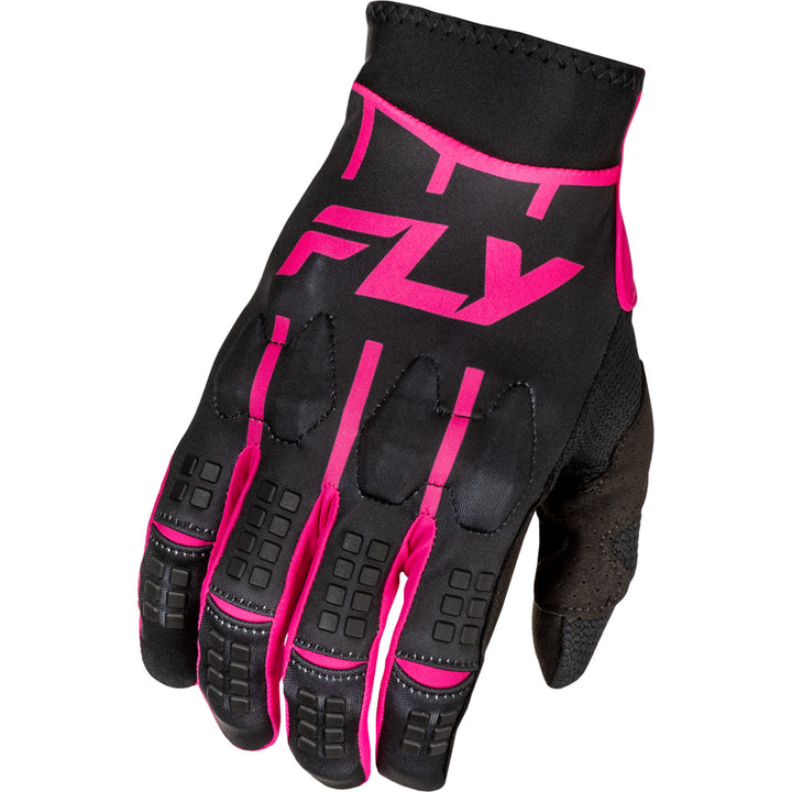 Fly Racing Evolution DST Gloves Black/Pink - Back of Hand View