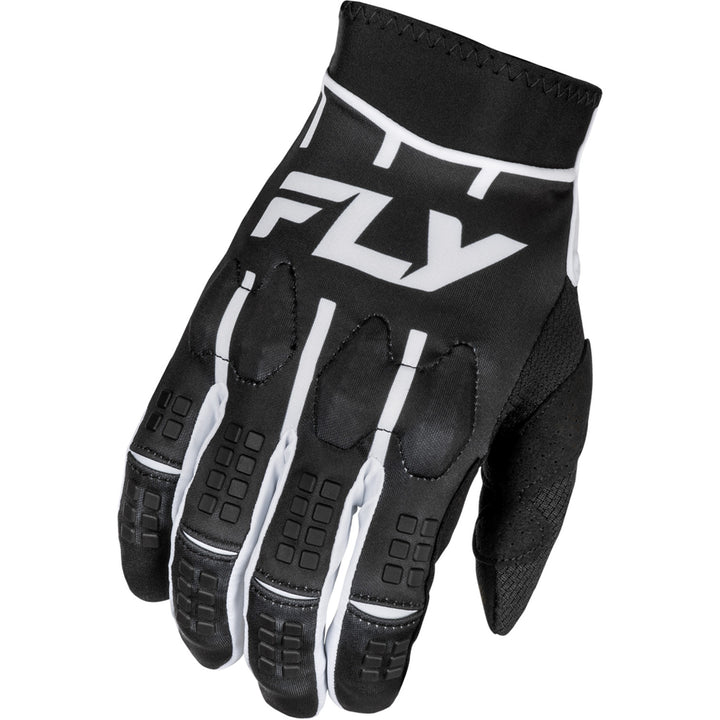 Fly Racing Evolution DST Gloves Black/White - Back of Hand View