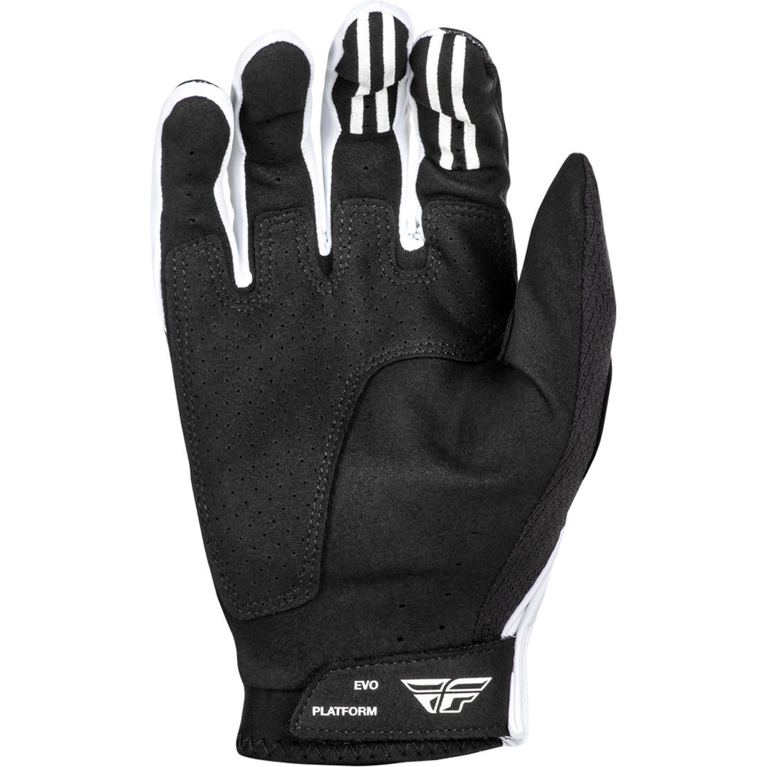 Fly Racing Evolution DST Gloves Black/White - Palm View