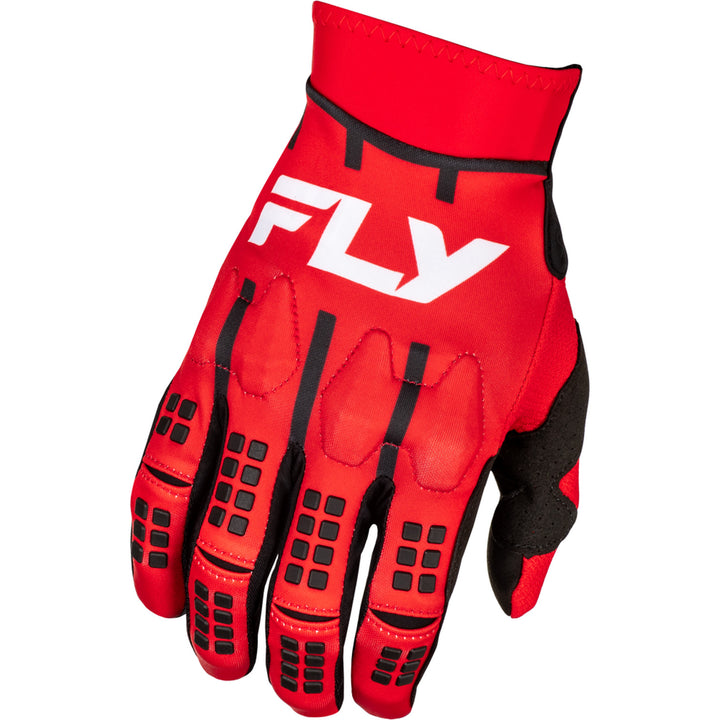 Fly Racing Evolution DST Gloves Red/White/Black - Back of Hand View