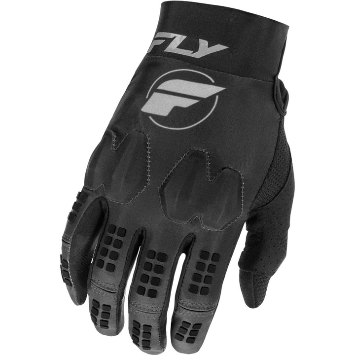 Fly Racing Evolution DST Gloves Black/Grey - Back of Hand View
