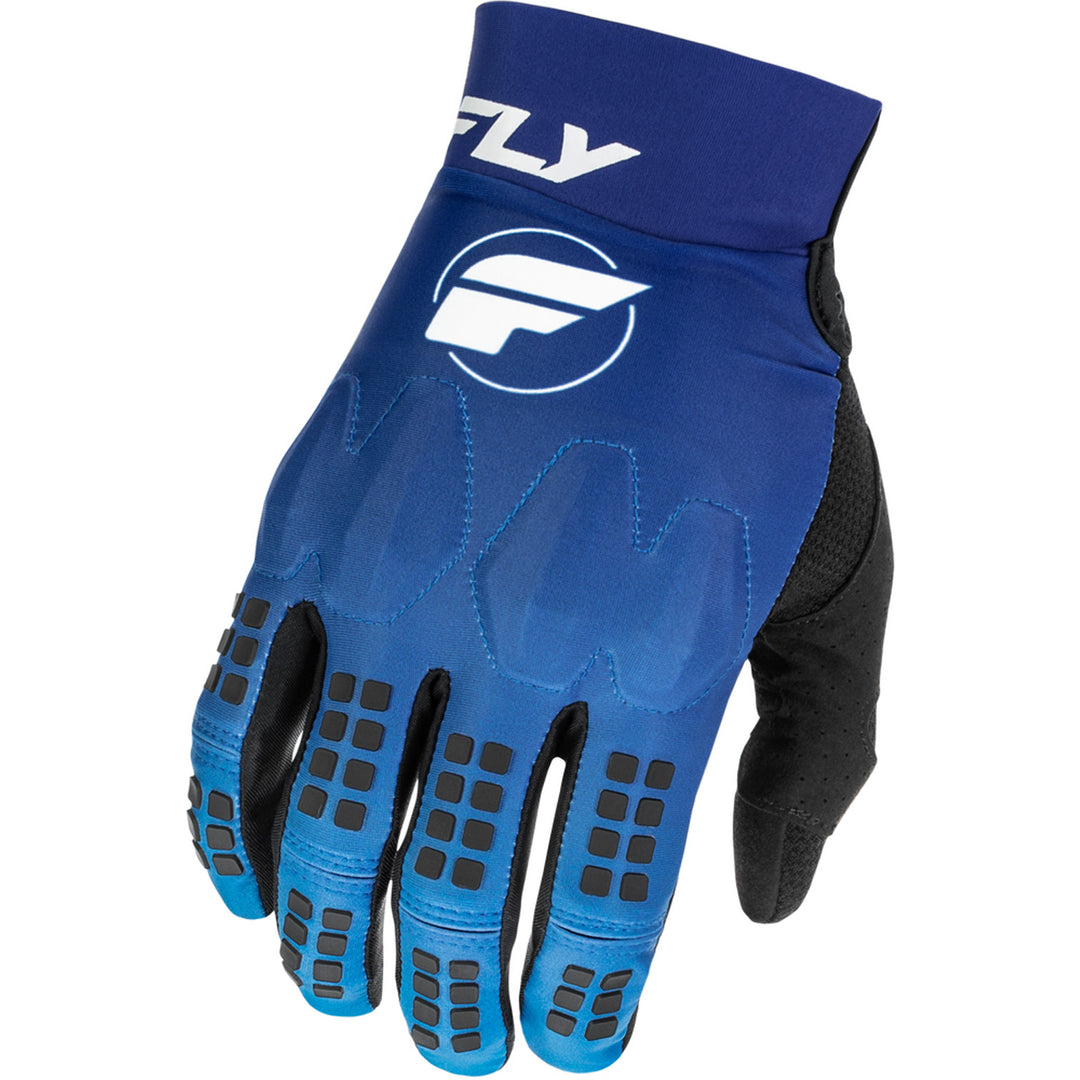 Fly Racing Evolution DST Gloves Blue/White - Back of Hand View