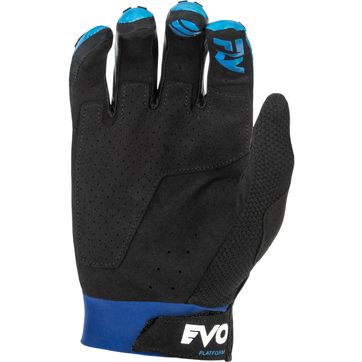 Fly Racing Evolution DST Gloves Blue/White - Palm View