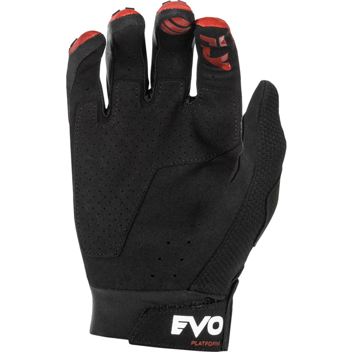 Fly Racing Evolution DST Gloves Red/Black/Grey - Palm View