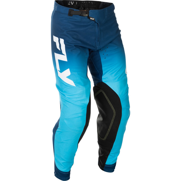 Fly Racing Evolution DST Pants Blue/White - Front Right Side View