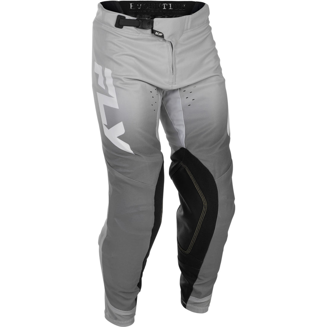 Fly Racing Evolution DST Pants White/Grey - Front Right Side View
