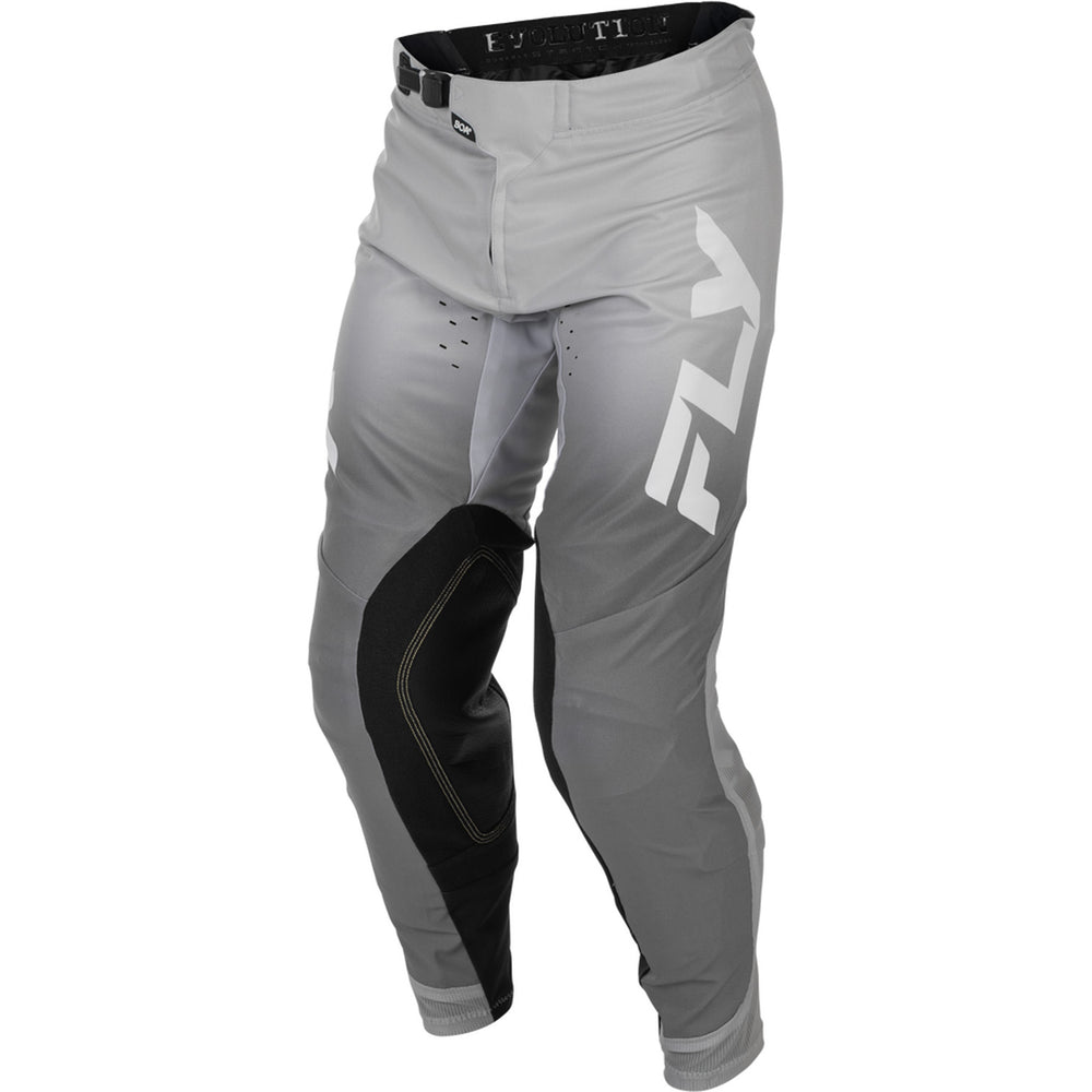 Fly Racing Evolution DST Pants White/Grey - Front Left Side View