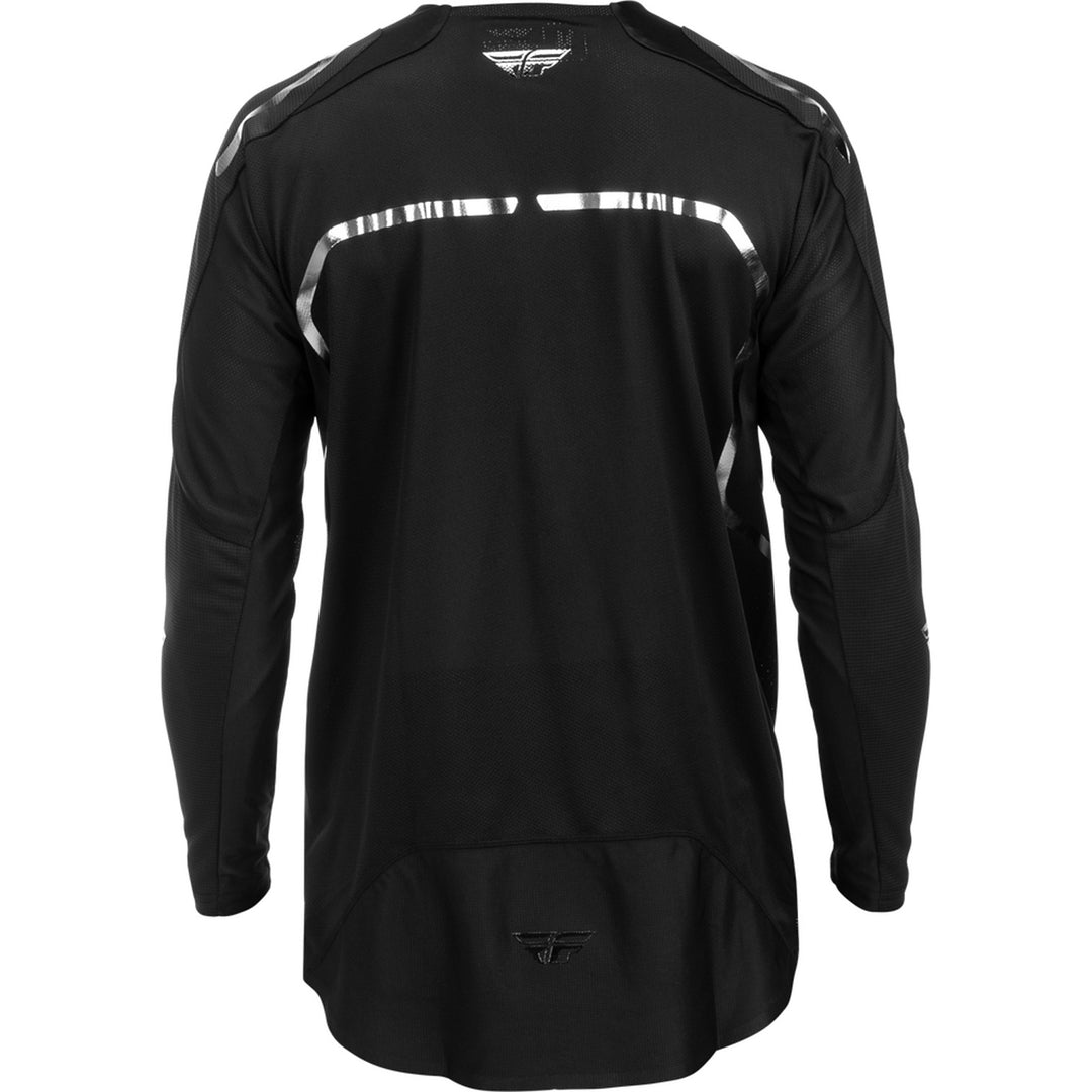Fly Racing Evolution DST SE Spark Jersey Black/Silver - Rear View