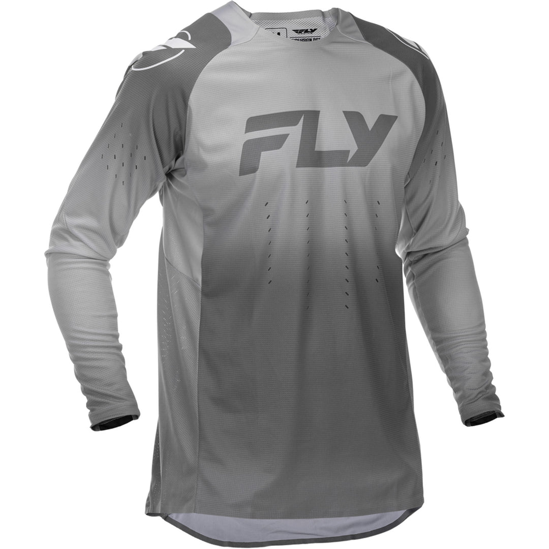 Fly Racing Evolution DST Jersey White/Grey - Front View