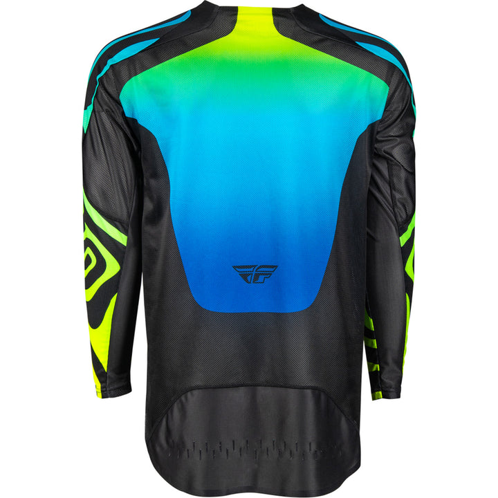 Fly Racing Evolution DST Zen Jersey Black/Blue/Hi-Vis - Rear View