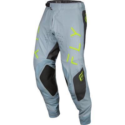 Fly Racing Evolution DST Pants Ice Grey/Charcoal/Neon Green - Front Left Side View