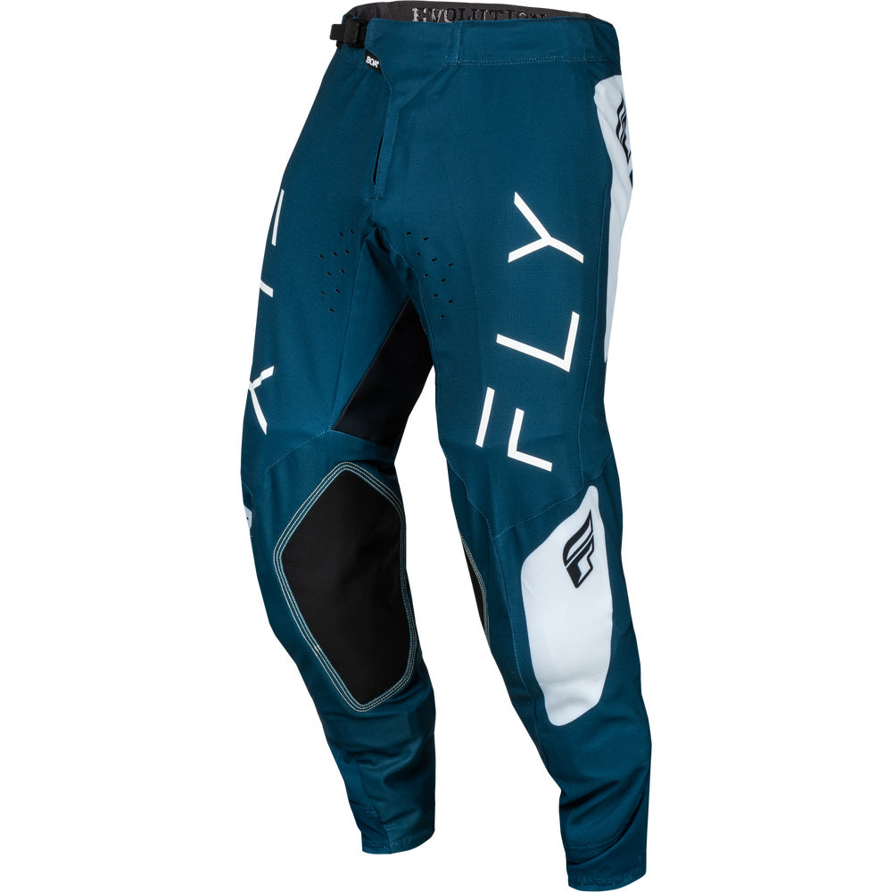 Fly Racing Evolution DST Pants Navy/White - Front Left Side View