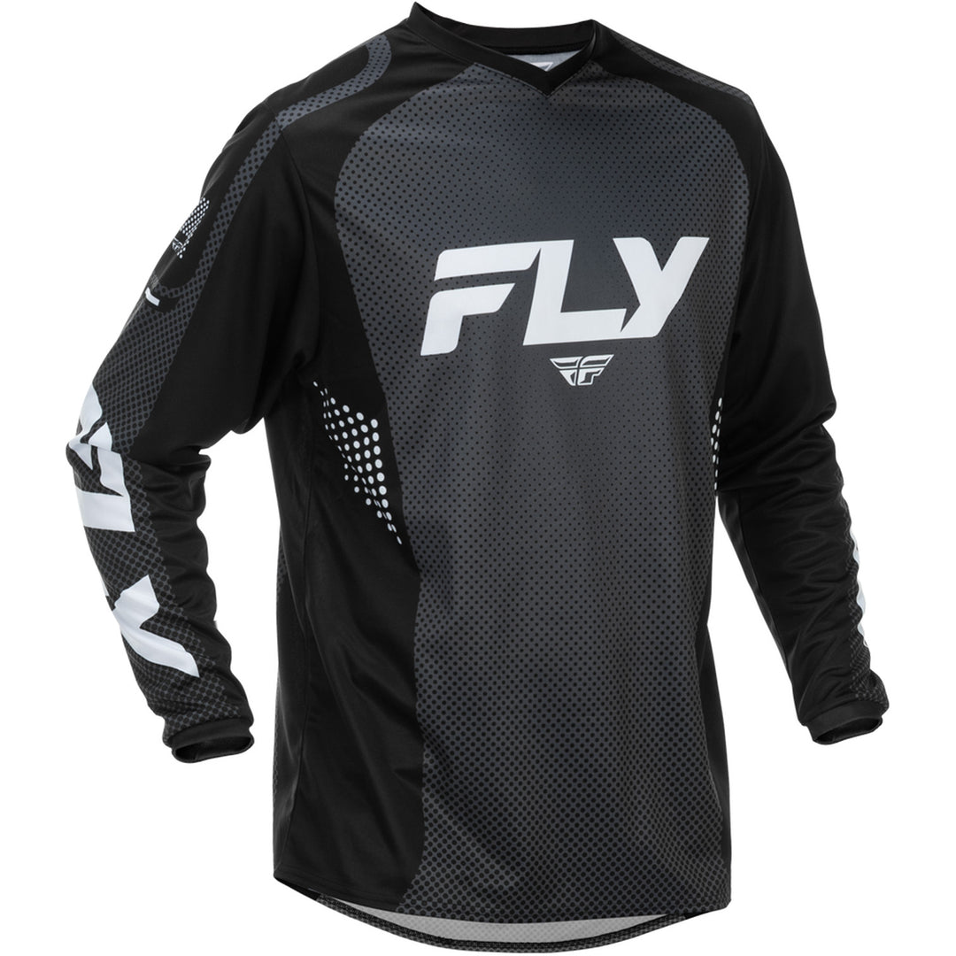 Fly Racing F-16 Jersey Black/White - Front View