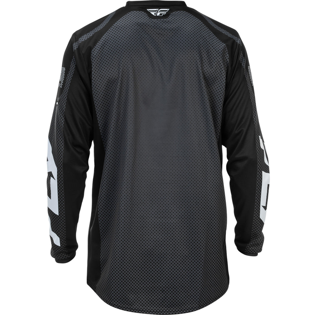 Fly Racing F-16 Jersey Black/White - Rear View