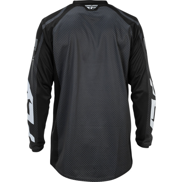 Fly Racing F-16 Jersey Black/White - Rear View