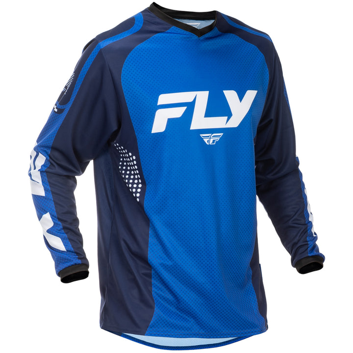Fly Racing F-16 Jersey Blue/Dark Blue/White - Front View