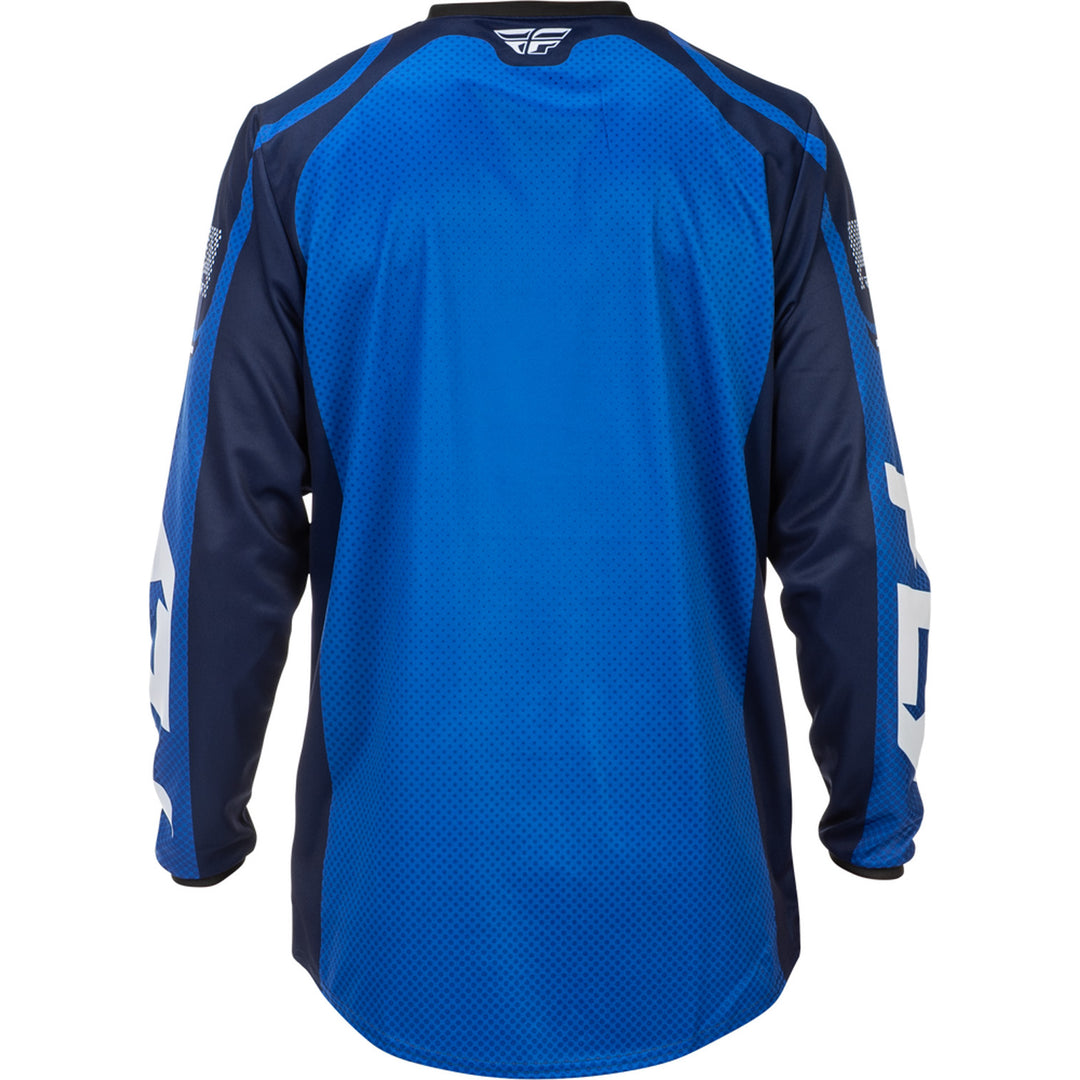 Fly Racing F-16 Jersey Blue/Dark Blue/White - Rear View