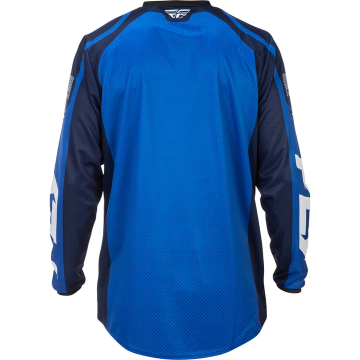 Fly Racing F-16 Jersey Blue/Dark Blue/White - Rear View
