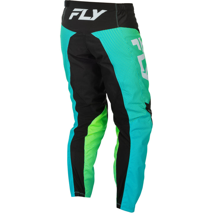 Fly Racing F-16 Pants Aqua/Black/White - Rear Right Side View