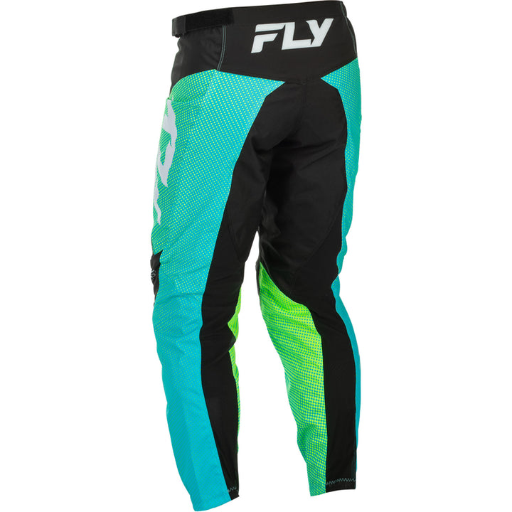 Fly Racing F-16 Pants Aqua/Black/White - Rear Left Side View