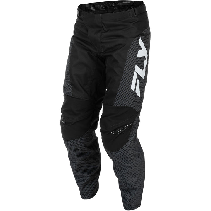 Fly Racing F-16 Pants Black/White - Front Left Side View