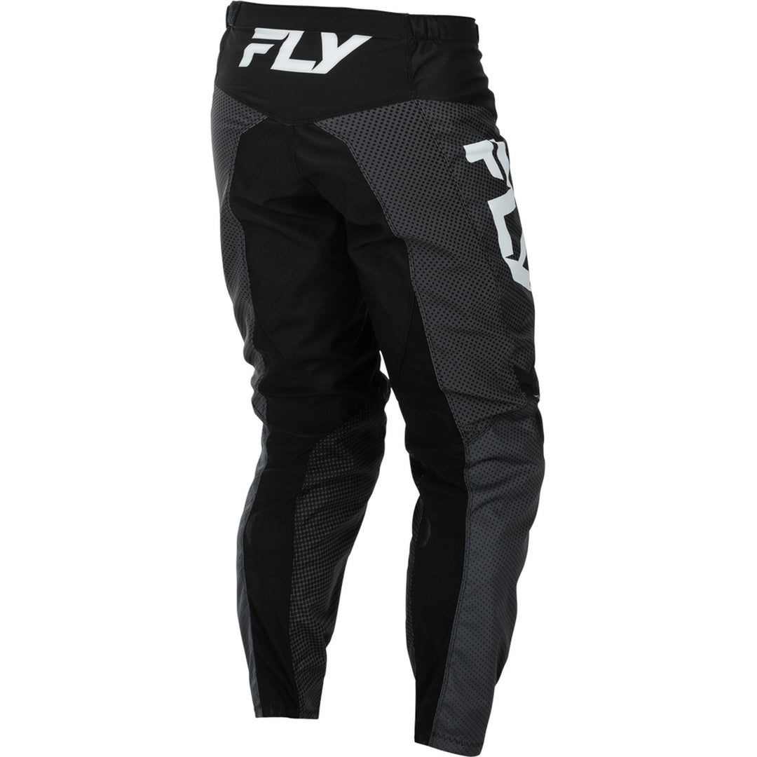 Fly Racing F-16 Pants Black/White - Rear Right Side View
