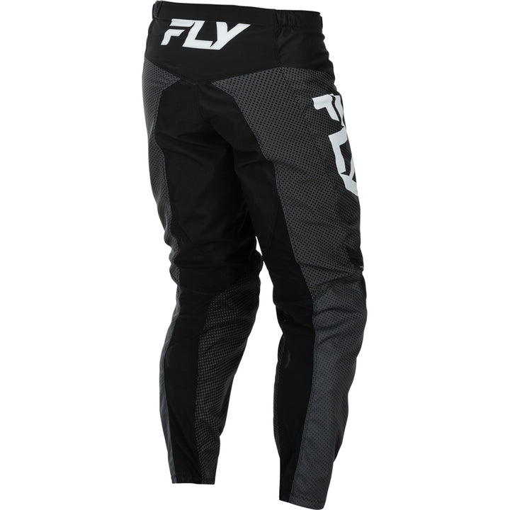 Fly Racing F-16 Pants Black/White - Rear Right Side View