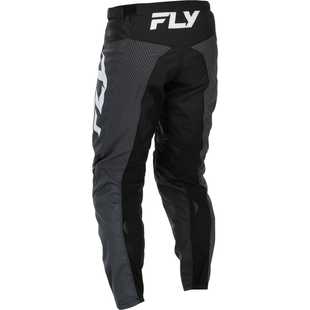 Fly Racing F-16 Pants Black/White - Rear Left Side View