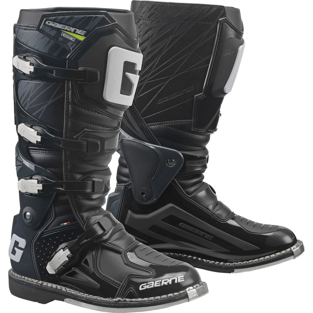 Gaerne Fastback Boots Black - Front Side View of Pair