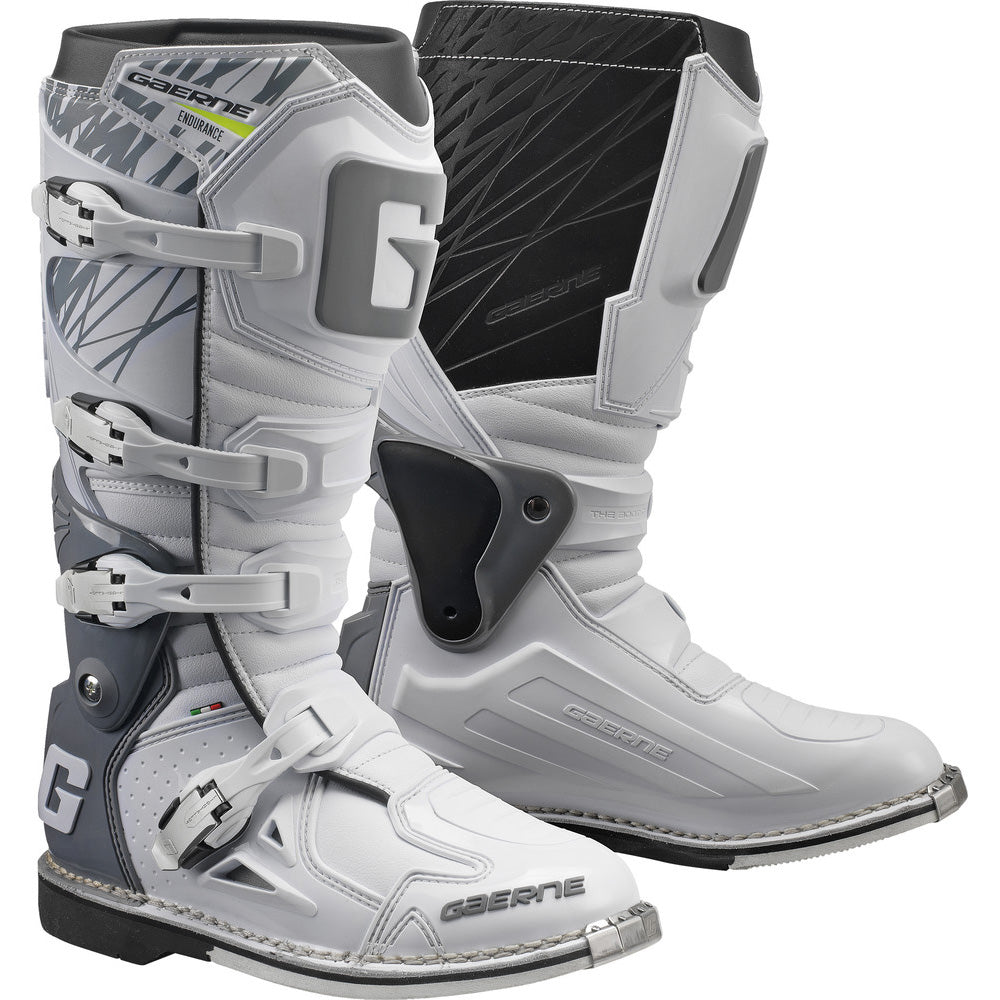 Gaerne Fastback Boots White - Front Side View of Pair