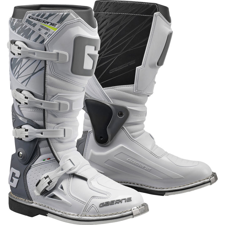 Gaerne Fastback Boots White - Front Side View of Pair