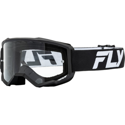 Fly Racing Focus Goggle Black/White - Front Side View