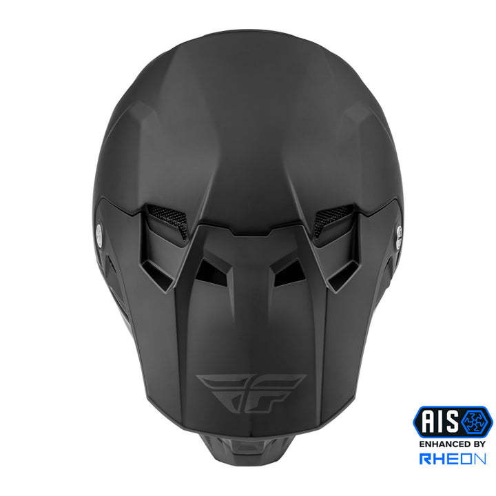 Fly Racing Formula CC Solid Helmet Matte Black - Top Down View
