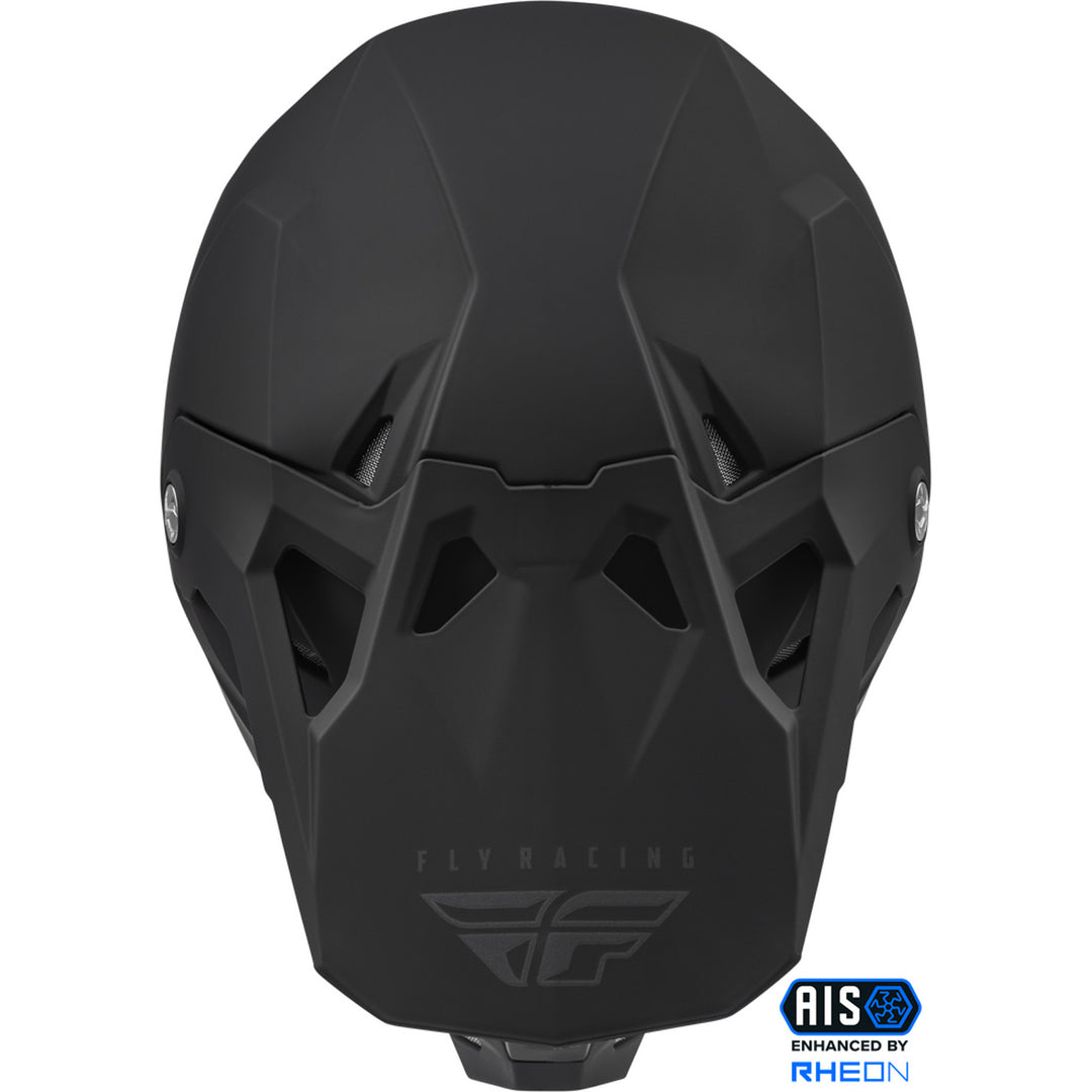 Fly Racing Formula CP Solid Helmet Matte Black - Top Down View