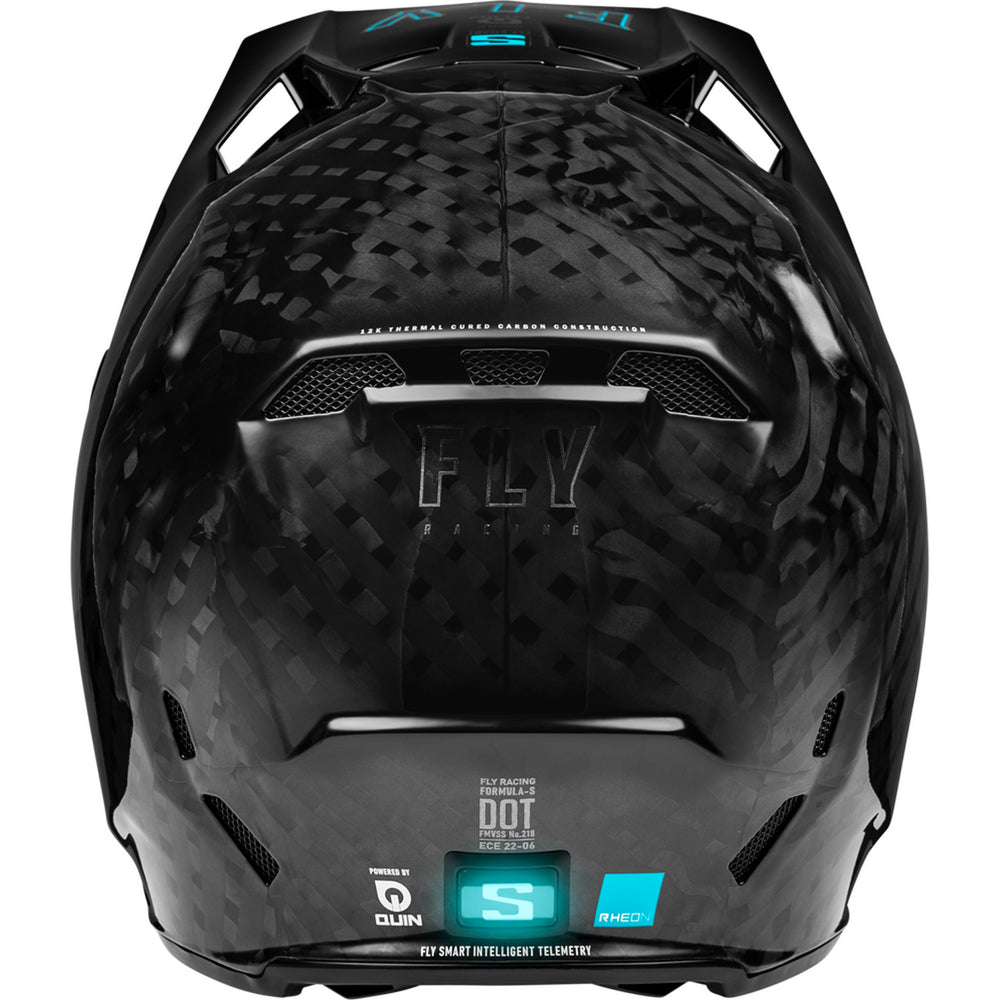Fly Racing Formula S Carbon Helmet Black - Rear View