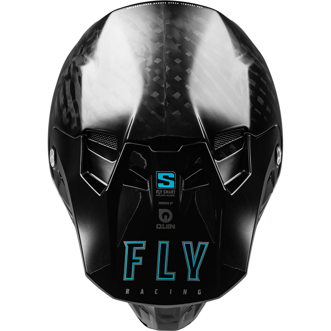 Fly Racing Formula S Carbon Helmet Black - Top Down View
