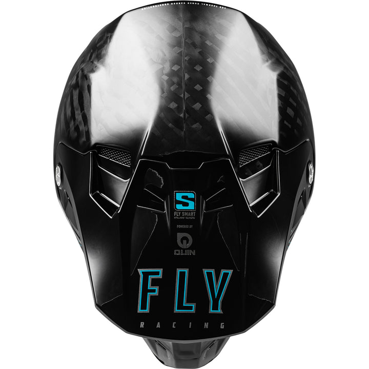 Fly Racing Formula S Carbon Helmet Black - Top Down View