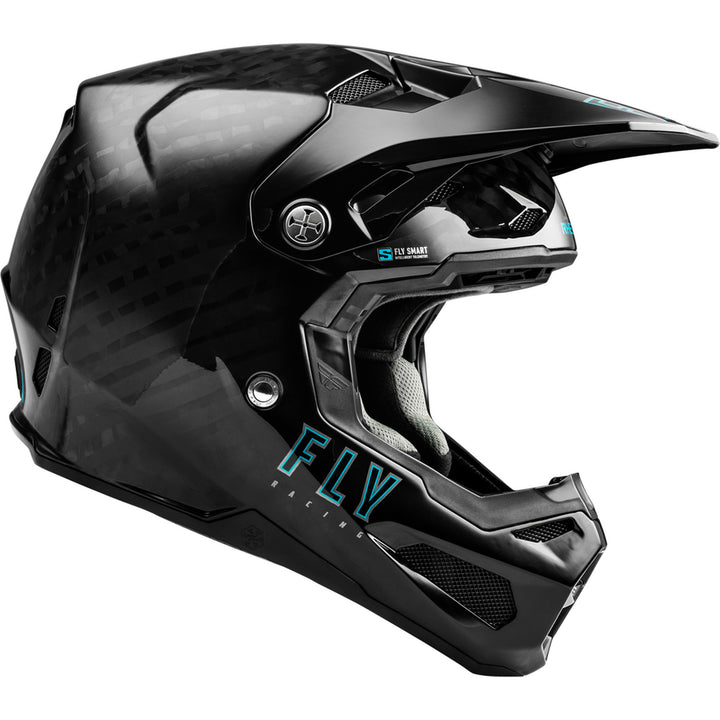 Fly Racing Formula S Carbon Helmet Black - Side View