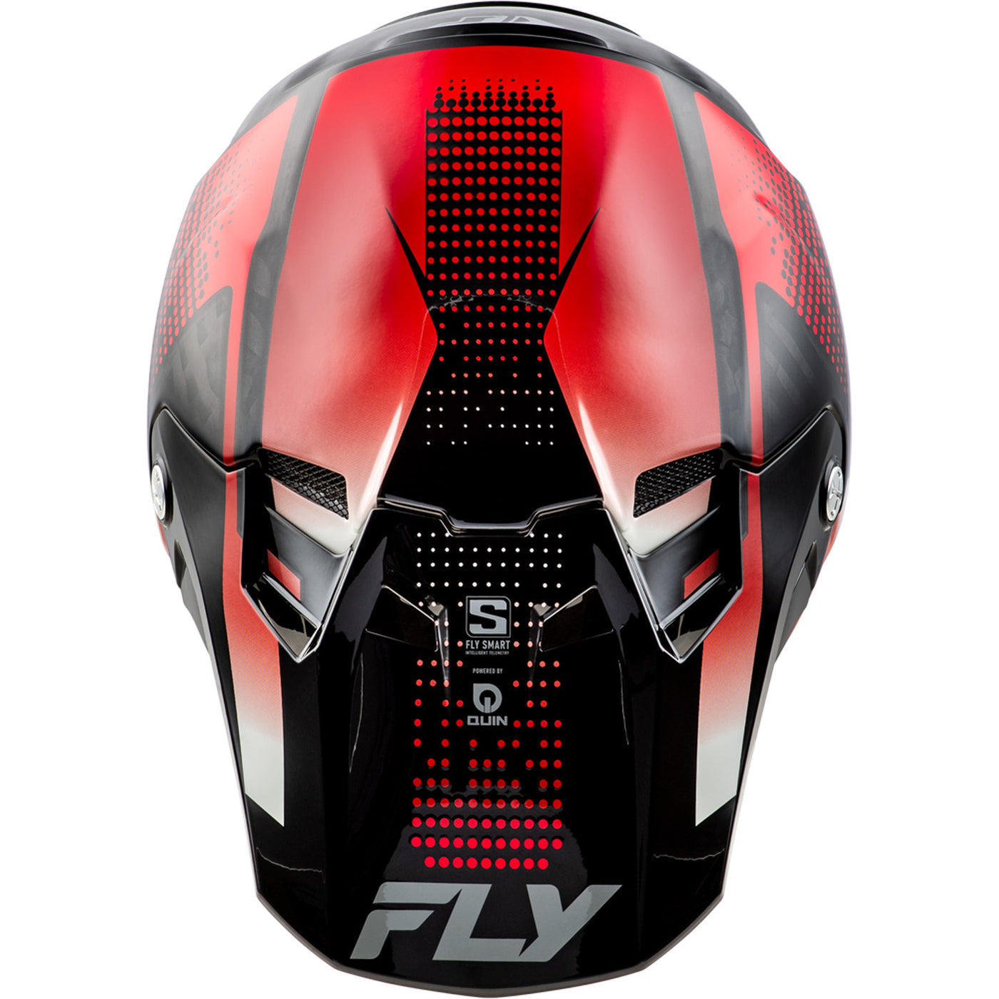 Fly Racing Formula S Carbon Protocol Helmet Black Carbon/Red - Top Down View