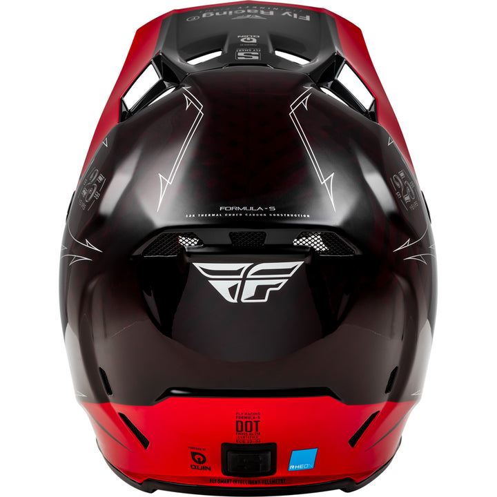 Fly Racing Formula S Carbon Legacy Helmet Red Carbon/Black - Rear Top View