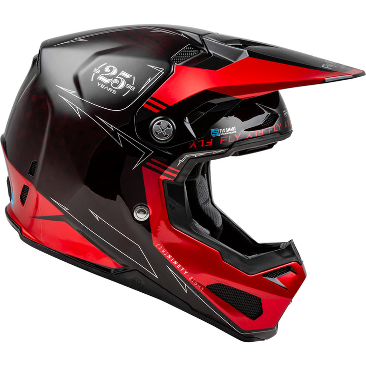 Fly Racing Formula S Carbon Legacy Helmet Red Carbon/Black - Side View