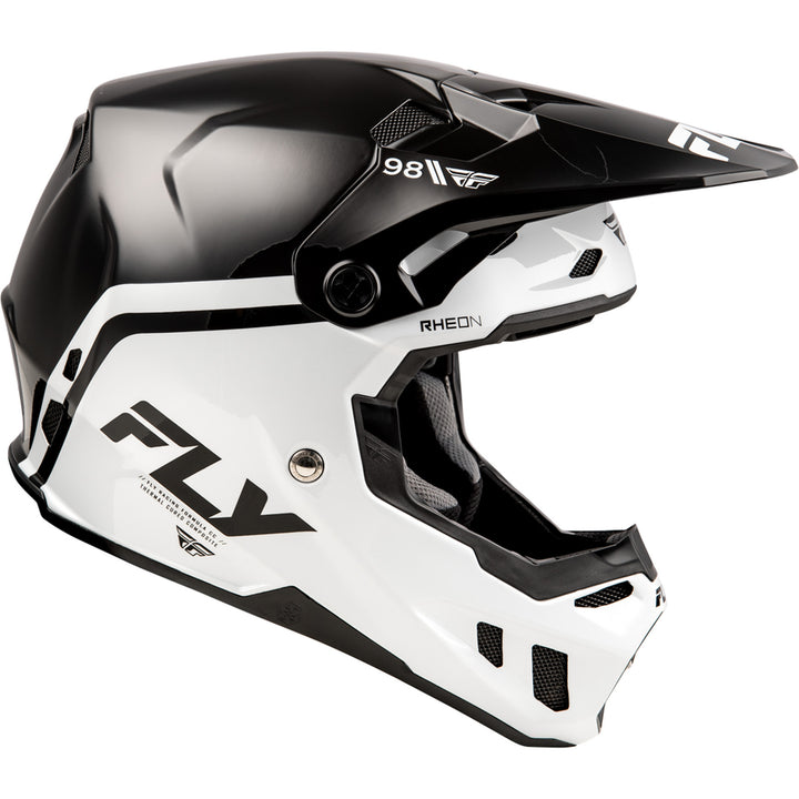 Fly Racing Formula CC Objective Helmet Black/White - Right Side View