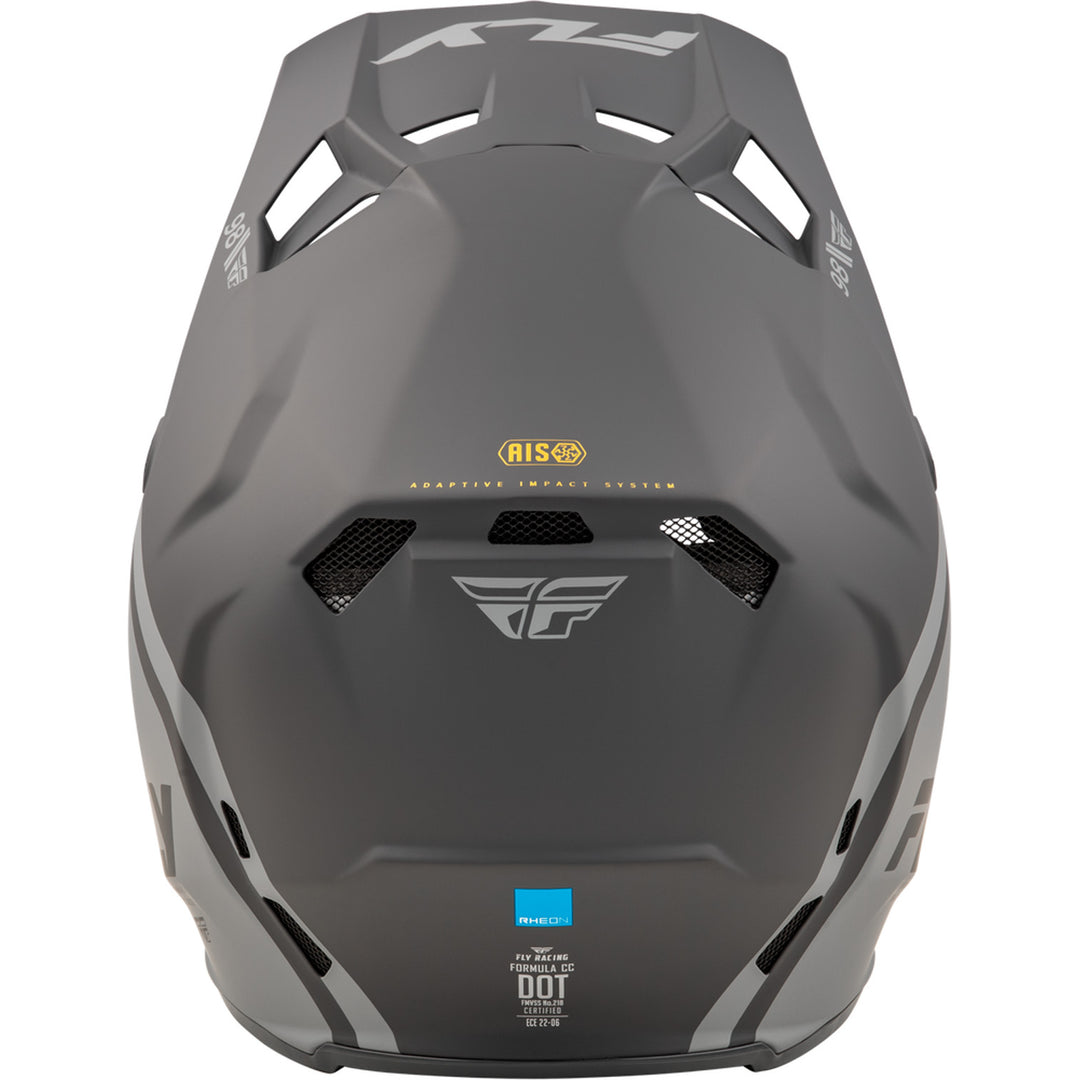 Fly Racing Formula CC Objective Helmet Matte Black/Grey - Rear View
