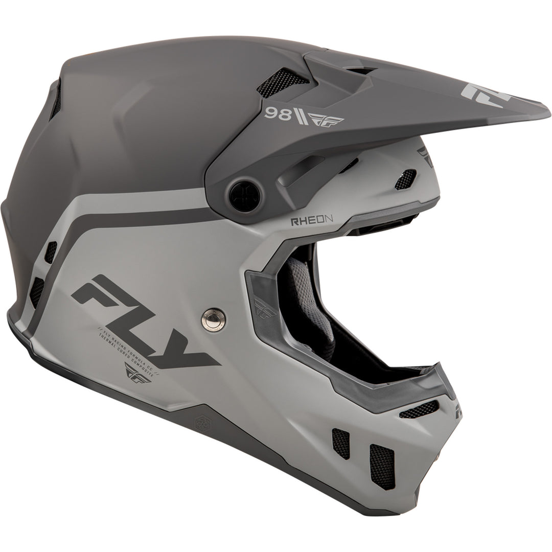 Fly Racing Formula CC Objective Helmet Matte Black/Grey - Right Side View