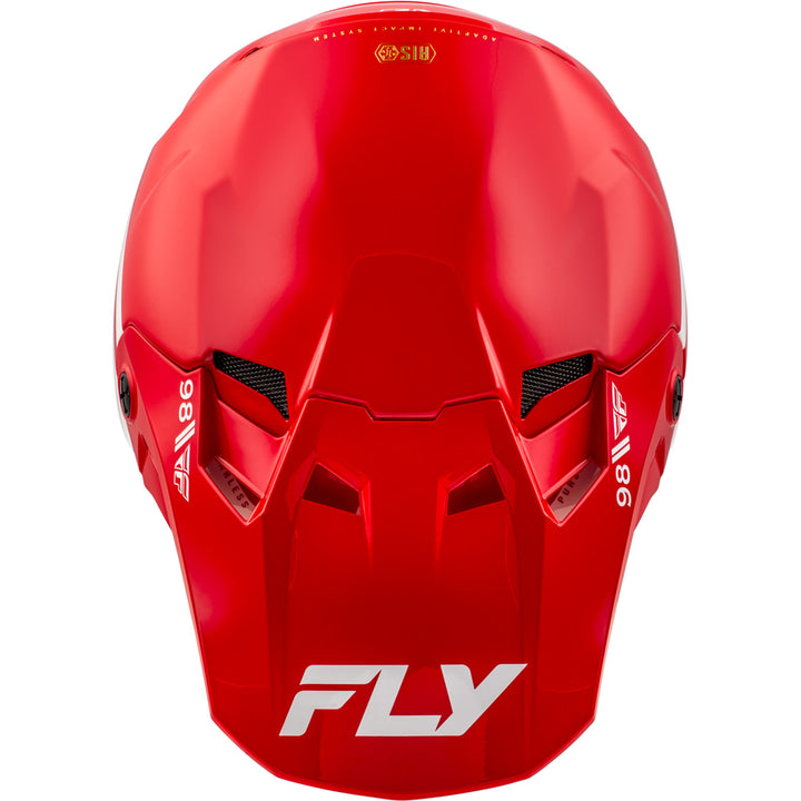 Fly Racing Formula CC Objective Helmet Red/White - Top Down View